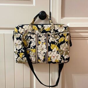 Vera Bradley Quilted Laptop Bag – Floral Padded Computer Case 17x12